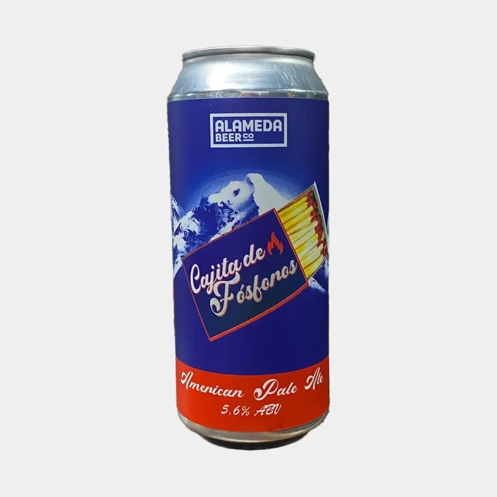 CERVEZA ALAMEDA CAJITA DE FOSFOROS LATA 473CC